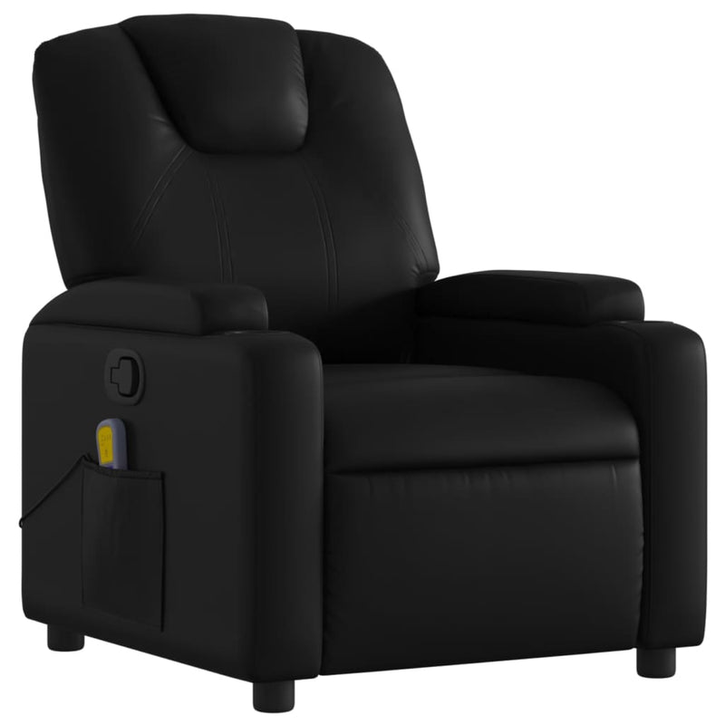 Massage Recliner Chair Black Faux Leather Payday Deals
