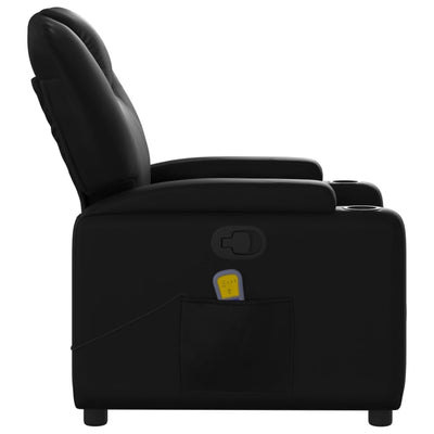 Massage Recliner Chair Black Faux Leather Payday Deals