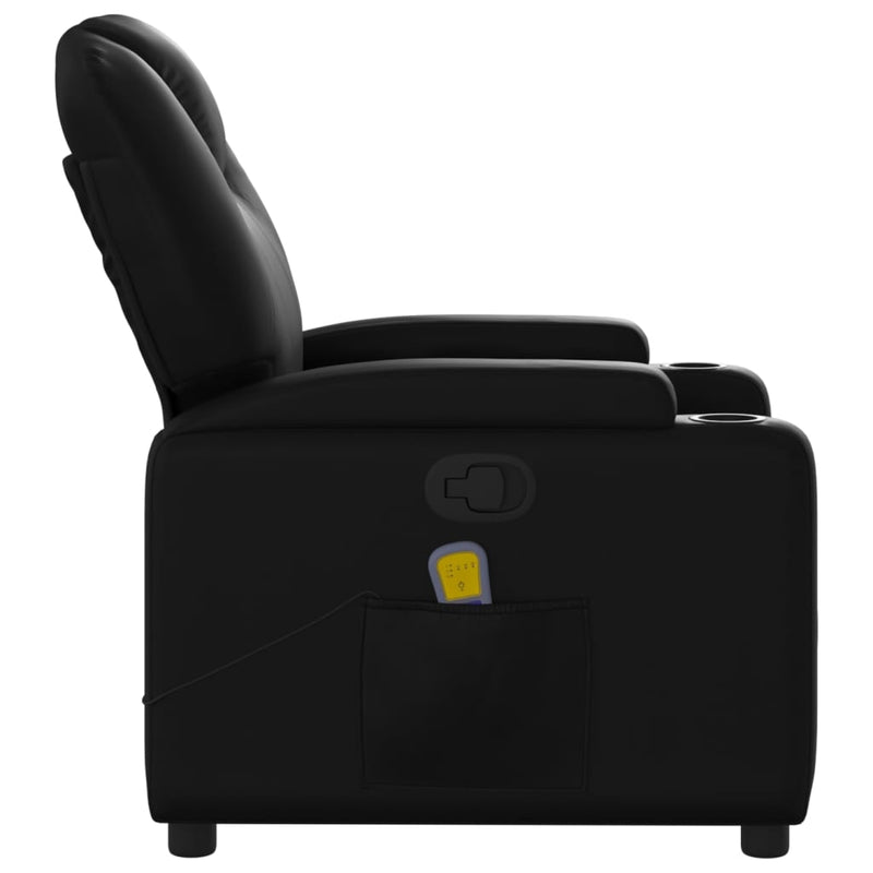Massage Recliner Chair Black Faux Leather Payday Deals