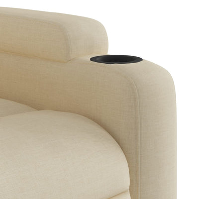 Massage Recliner Chair Cream Fabric Payday Deals