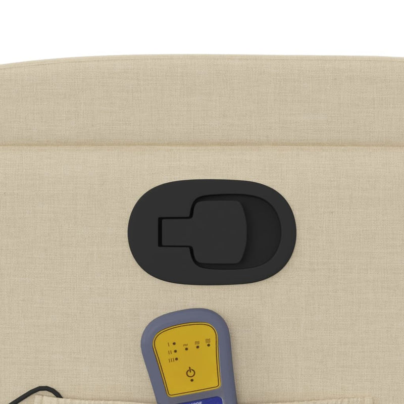 Massage Recliner Chair Cream Fabric Payday Deals