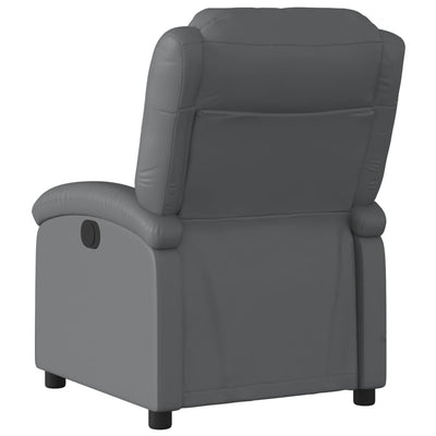 Massage Recliner Chair Grey Faux Leather Payday Deals