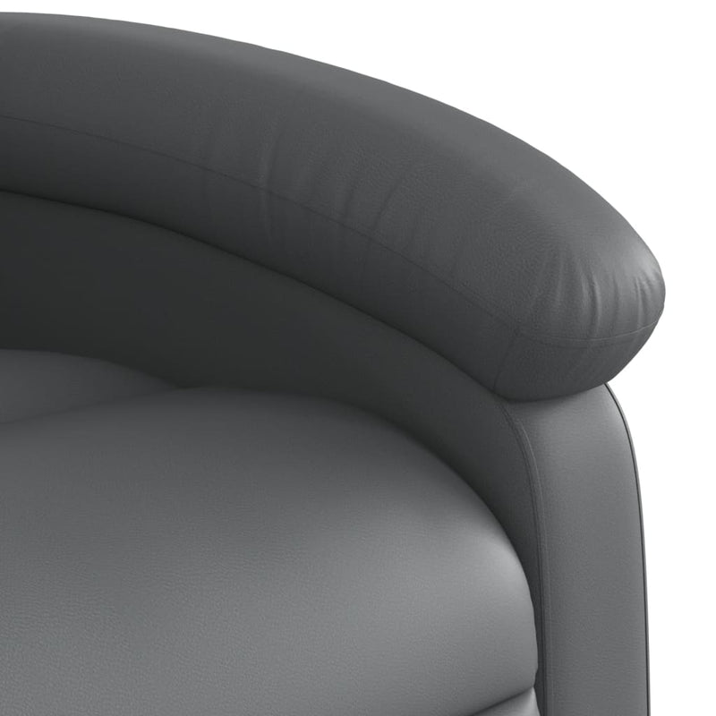 Massage Recliner Chair Grey Faux Leather Payday Deals