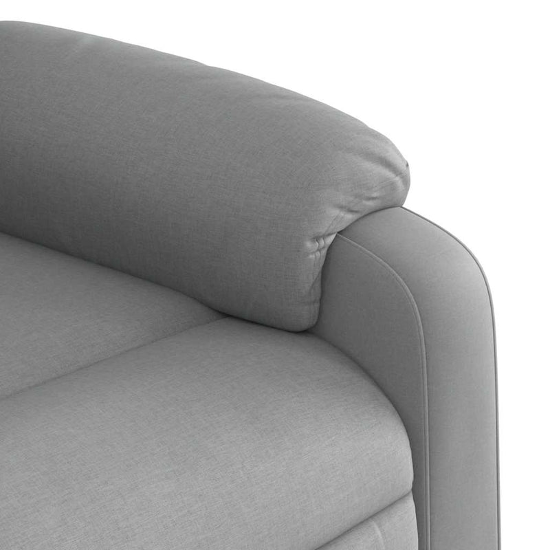 Massage Recliner Chair Light Grey Fabric Payday Deals