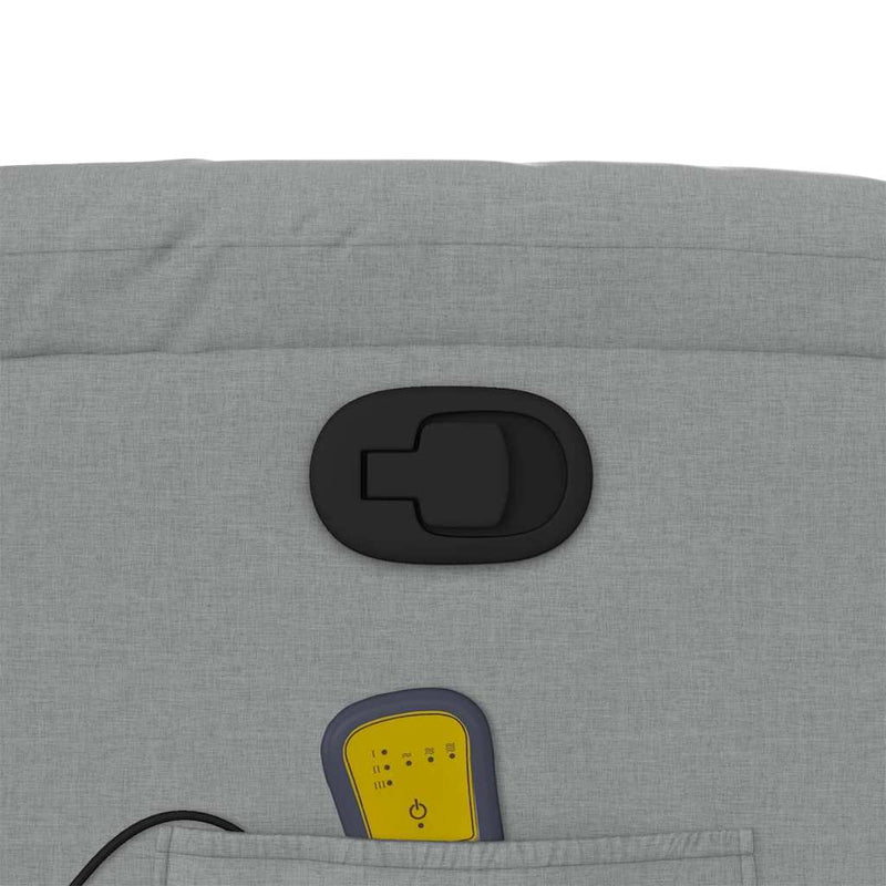 Massage Recliner Chair Light Grey Fabric Payday Deals