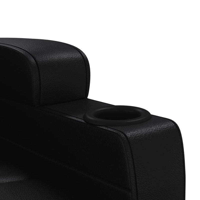 Massage Reclining Chair Black Faux Leather Payday Deals