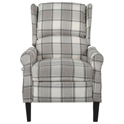 Massage Reclining Chair Grey Fabric Payday Deals