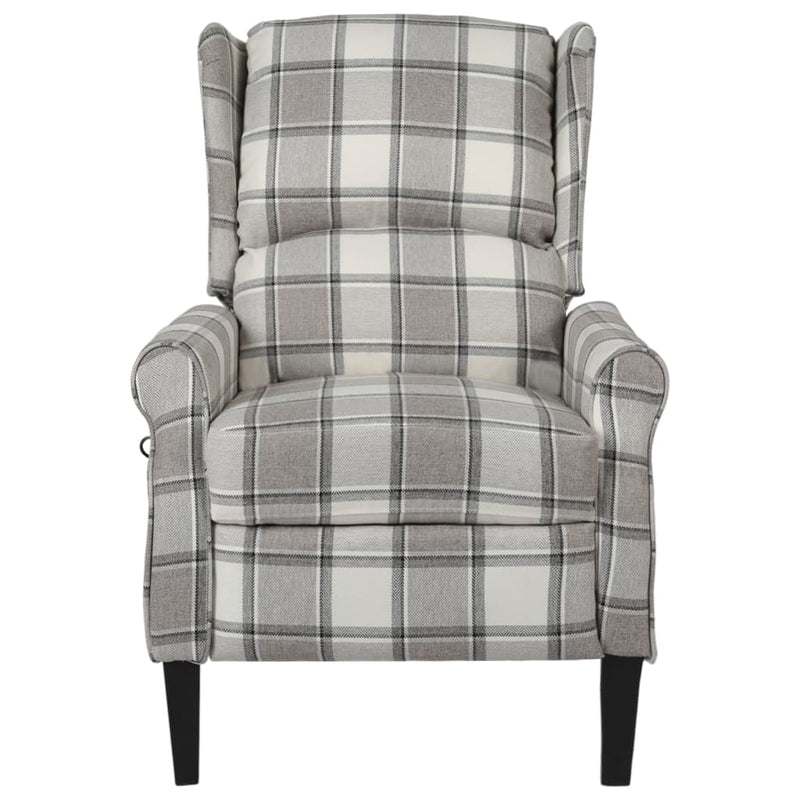 Massage Reclining Chair Grey Fabric Payday Deals