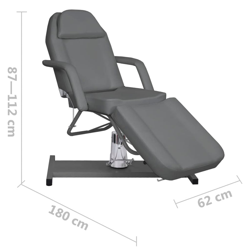 Massage Table Grey 180x62x(87-112) cm Payday Deals