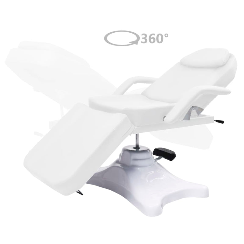 Massage Table White 180x62x(86.5-118) cm Payday Deals