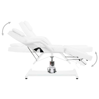 Massage Table White 180x62x(87-112) cm Payday Deals