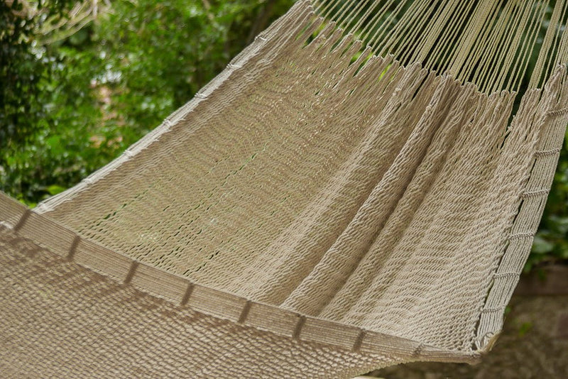 Mayan Legacy Jumbo Size Outdoor Cotton Mexican Hammock in Cream Colour Payday Deals