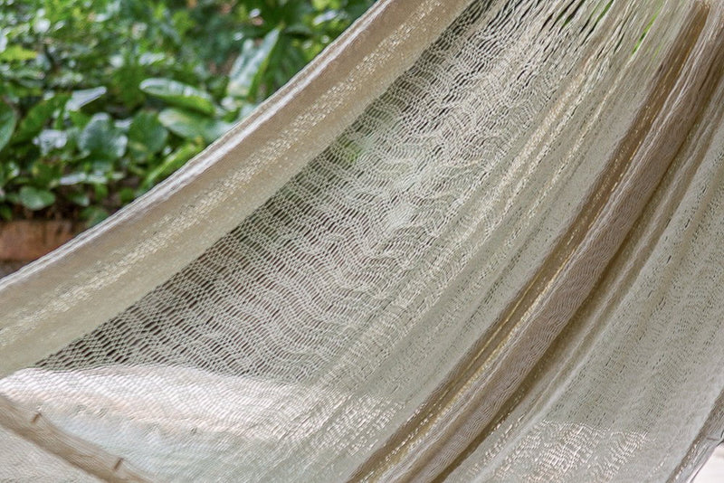 Mayan Legacy Jumbo Size Super Nylon Mexican Hammock in Cream Colour Payday Deals