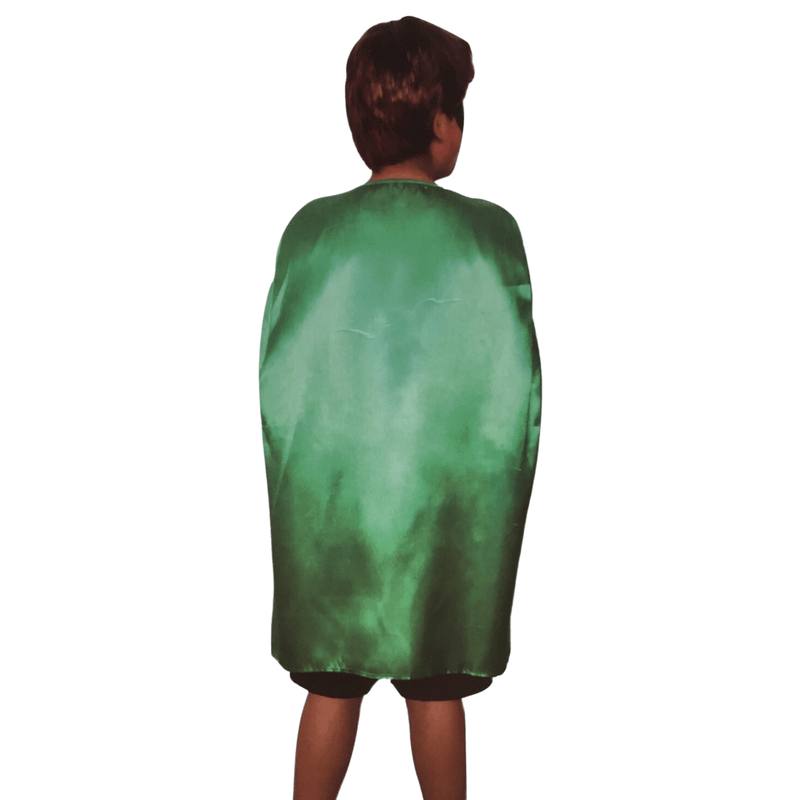 MEDIUM CAPE Kids Childrens Party Costume Vampire Halloween Coat School Team - Green Payday Deals