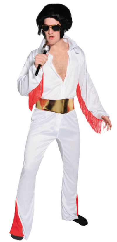 Men's Adult 50s Rock N' Roll Star Elvis Presley Costume Halloween Party Payday Deals