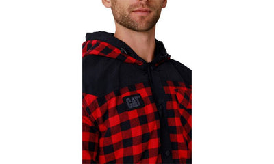 Men's Caterpillar Sequoia Shirt Jacket Thermal Lined Jumper Warm Winter - Red/Black Payday Deals