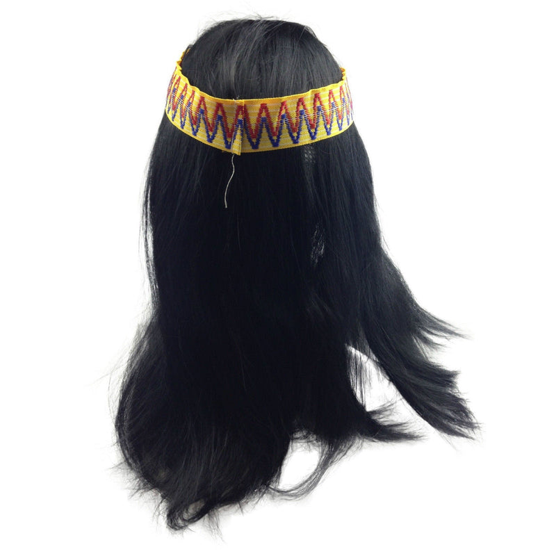 Mens INDIAN WIG Native American Fancy Dress Party Costume Hair Headdress Payday Deals