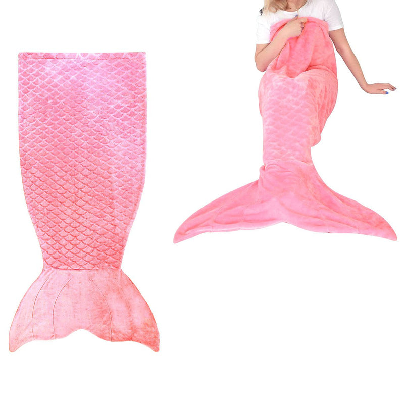 Mermaid Tail Pink Soft Blanket Throw Payday Deals