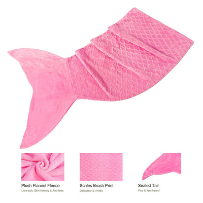 Mermaid Tail Pink Soft Blanket Throw Payday Deals