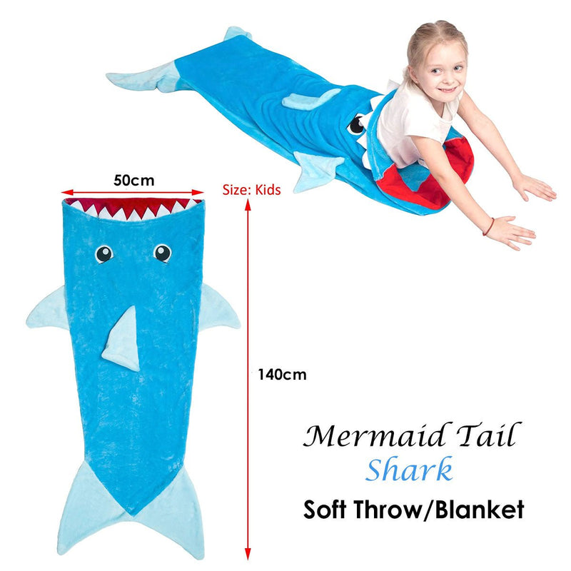 Mermaid Tail Shark Soft Blanket Throw Payday Deals