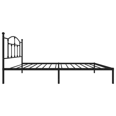 Metal Bed Frame with Headboard Black 107x203 cm King Single Payday Deals