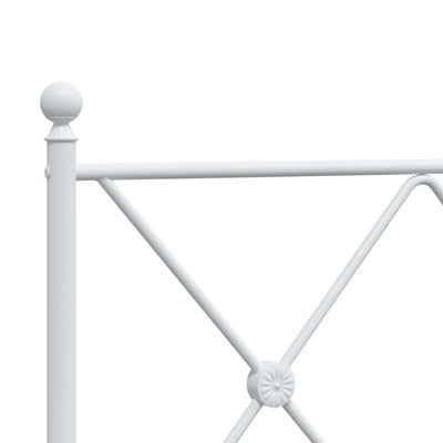 Metal Bed Frame with Headboard White 106x203 cm King Single Size Payday Deals