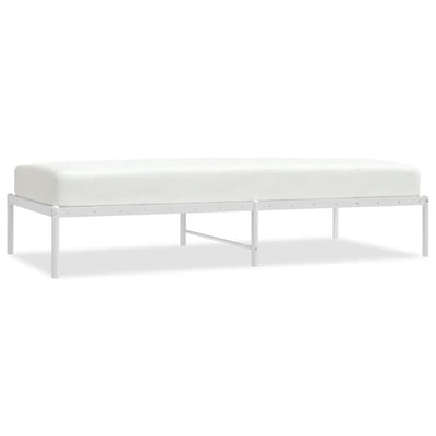 Metal Bed Frame without Mattress White 90x190 cm Payday Deals