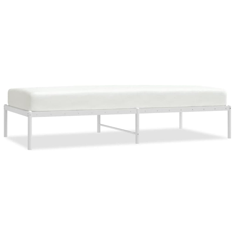 Metal Bed Frame without Mattress White 90x190 cm Payday Deals
