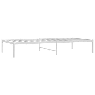 Metal Bed Frame without Mattress White 90x190 cm Payday Deals