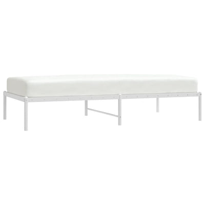Metal Bed Frame without Mattress White 90x190 cm Payday Deals