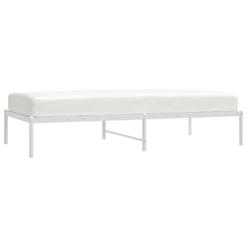 Metal Bed Frame without Mattress White 90x190 cm Payday Deals