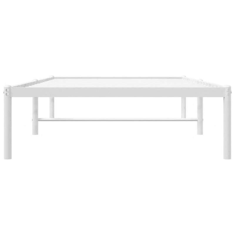 Metal Bed Frame without Mattress White 90x190 cm Payday Deals