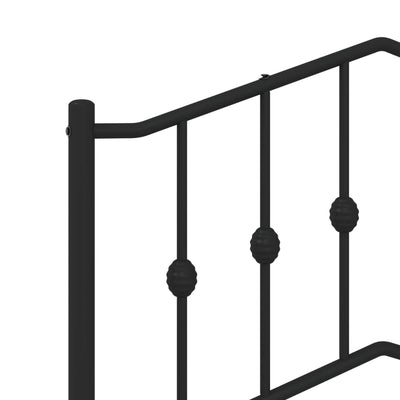 Metal Bed Frame without Mattress with Footboard Black 107x203 cm King Single Payday Deals
