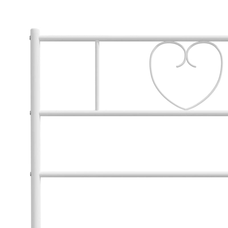Metal Bed Frame without Mattress with Footboard White 107x203 cm King Single Payday Deals