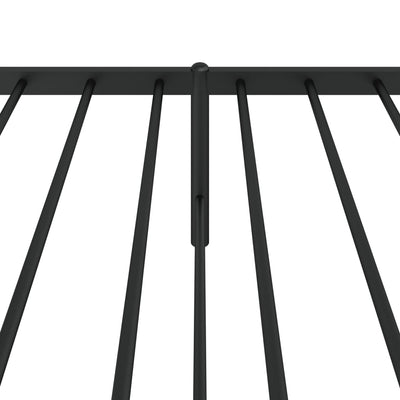 Metal Bed Frame without Mattress with Headboard Black 107x203 cm King Single Payday Deals