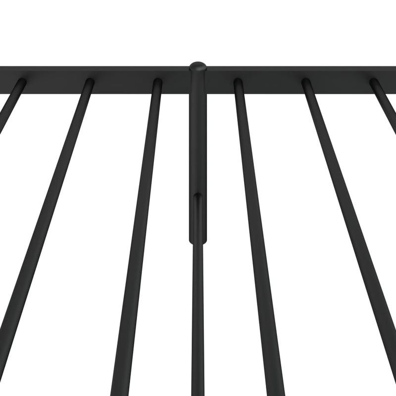 Metal Bed Frame without Mattress with Headboard Black 90x190 cm Payday Deals