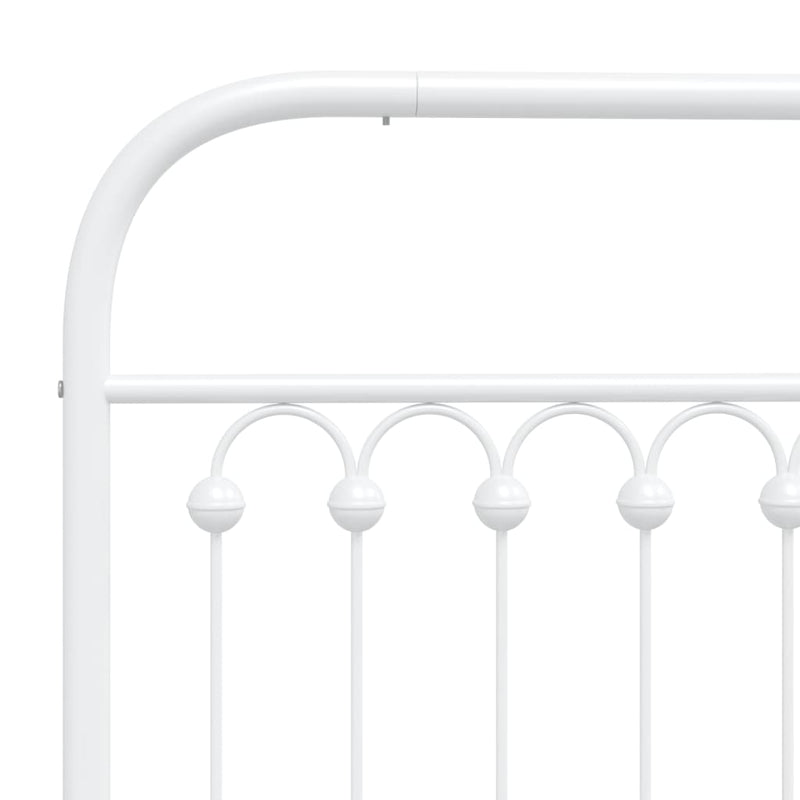 Metal Bed Frame without Mattress with Headboard White 107x203 cm King Single Payday Deals