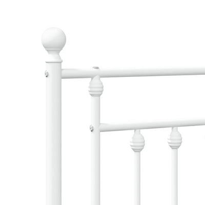 Metal Bed Frame without Mattress with Headboard White 183x203 cm King Payday Deals