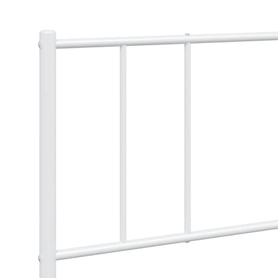 Metal Bed Frame without Mattress with Headboard White 183x203 cm King Payday Deals