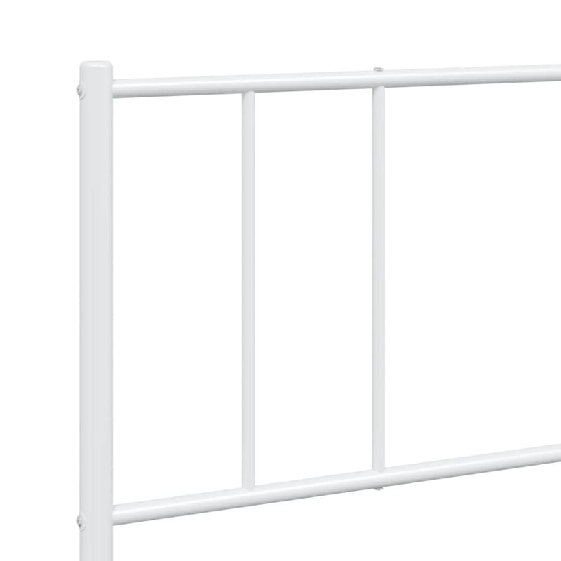 Metal Bed Frame without Mattress with Headboard White 183x203 cm King Payday Deals