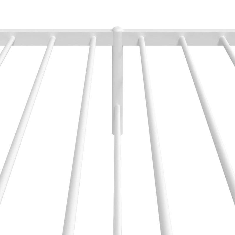 Metal Bed Frame without Mattress with Headboard White 90x190 cm Payday Deals