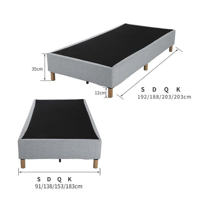 Metal Bedframe Mattress Foundation (Light Grey) &#8211; King Payday Deals