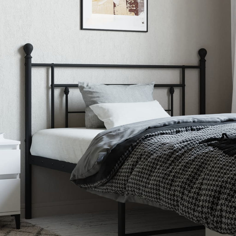 Metal Headboard Black 107 cm King Single Payday Deals