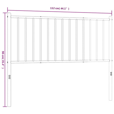 Metal Headboard Black 107 cm King Single Payday Deals