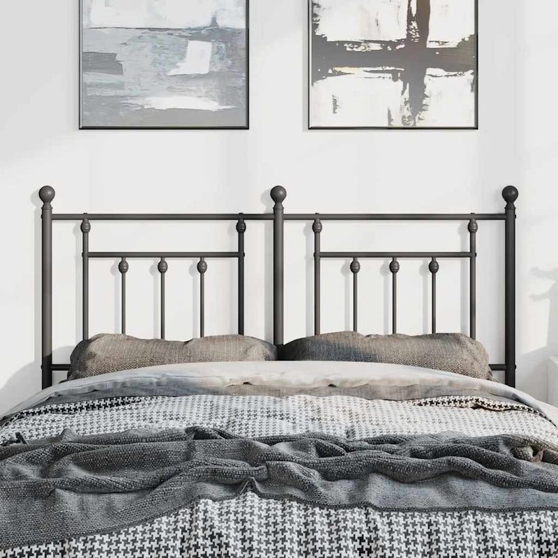 Metal Headboard Black 152 cm Queen Payday Deals