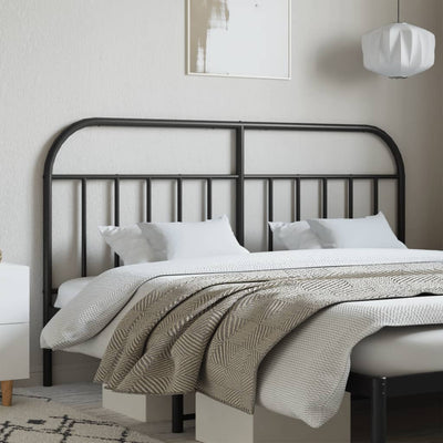 Metal Headboard Black 183 cm King