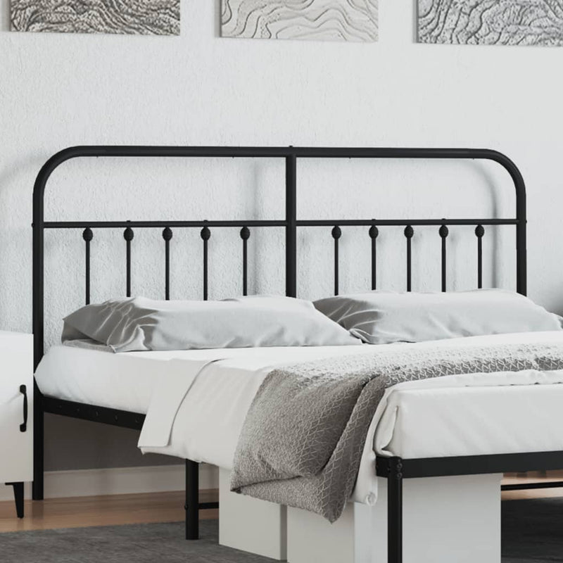 Metal Headboard Black 183 cm King Payday Deals