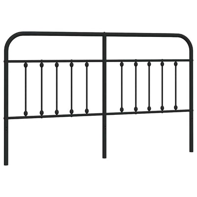 Metal Headboard Black 183 cm King Payday Deals