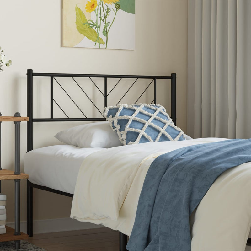 Metal Headboard Black 90 cm Payday Deals