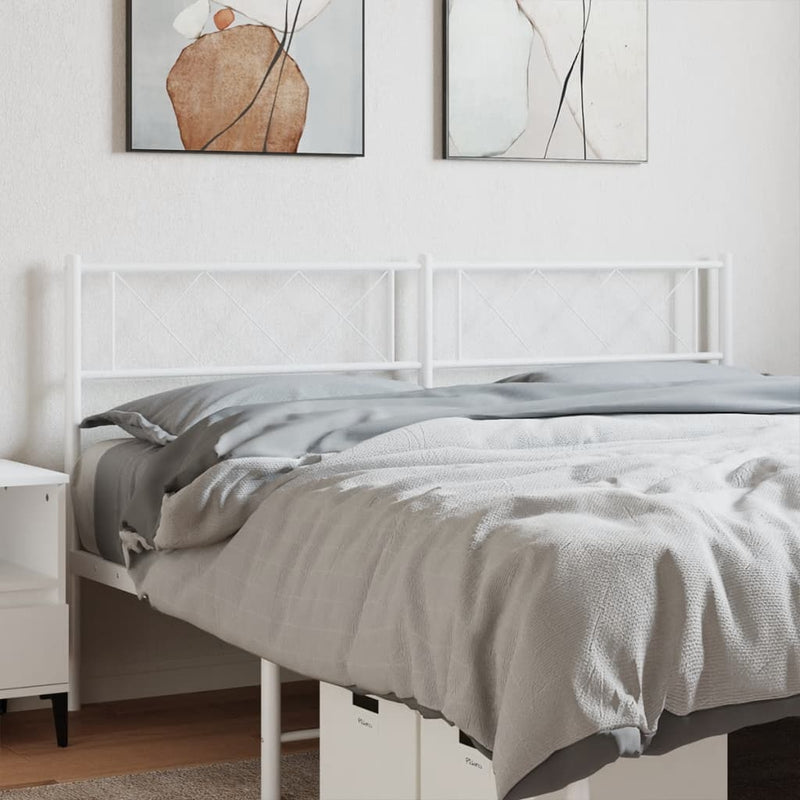 Metal Headboard White 137 cm Double Payday Deals